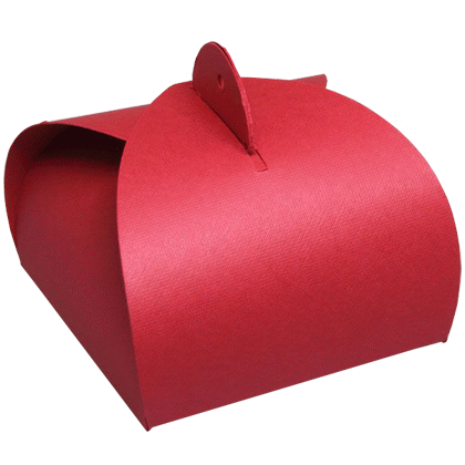 Boîtes cartonnées rouge / décor - grand