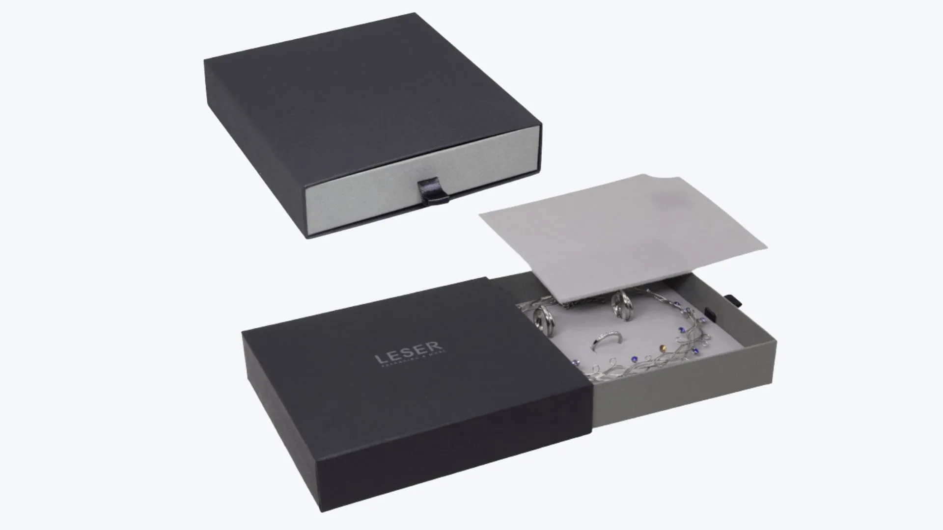 Boîtes à tiroirs et boîtes à glissière en carton