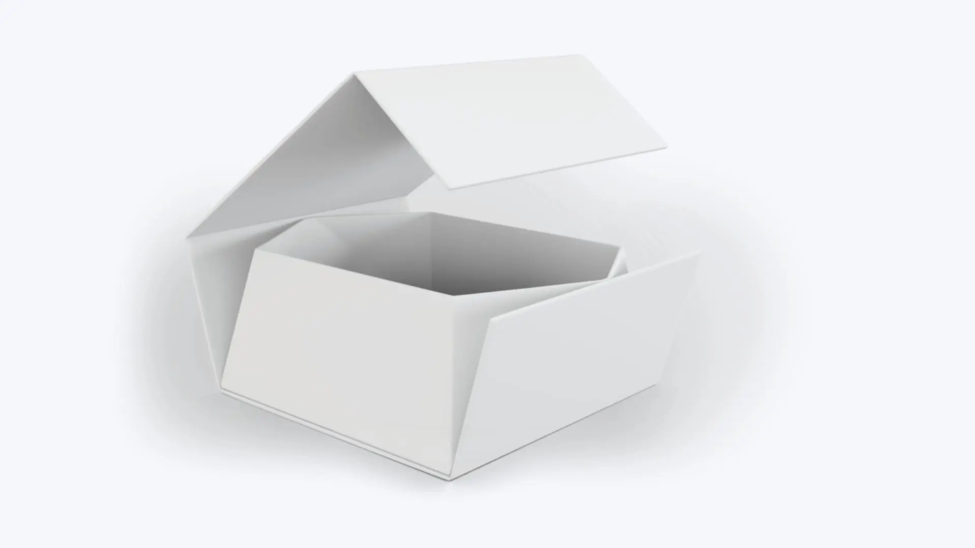 Boîte en carton pliable avec fermeture magnétique