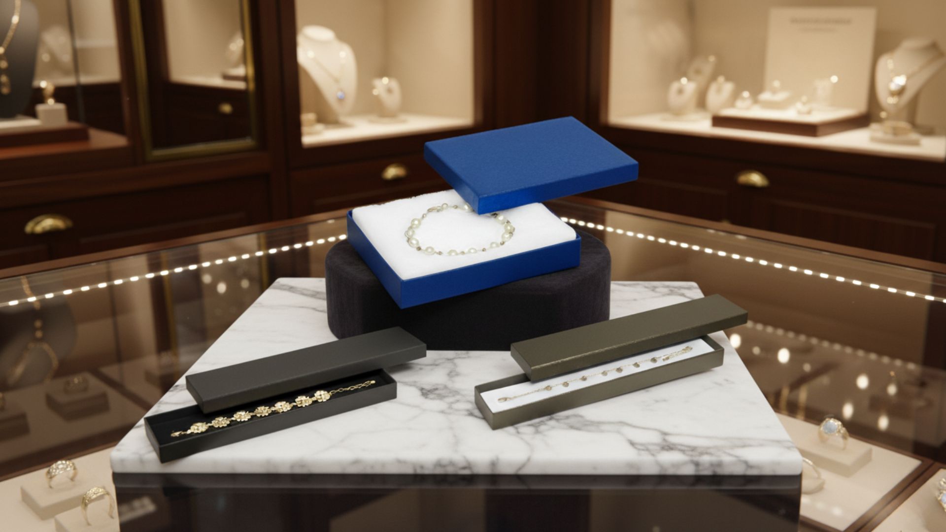 Boîtes à bijoux classiques pour bracelets