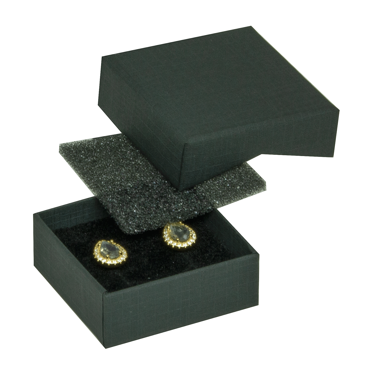 Boîtes en carton plates pour boucles d'oreilles